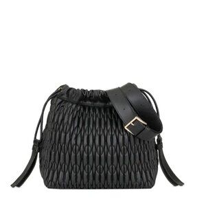 Furla Caos Quilted Leather Bucket Bag